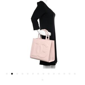 Pink Dolce & Gabbana Small Daily Shopper Calfskin Tote